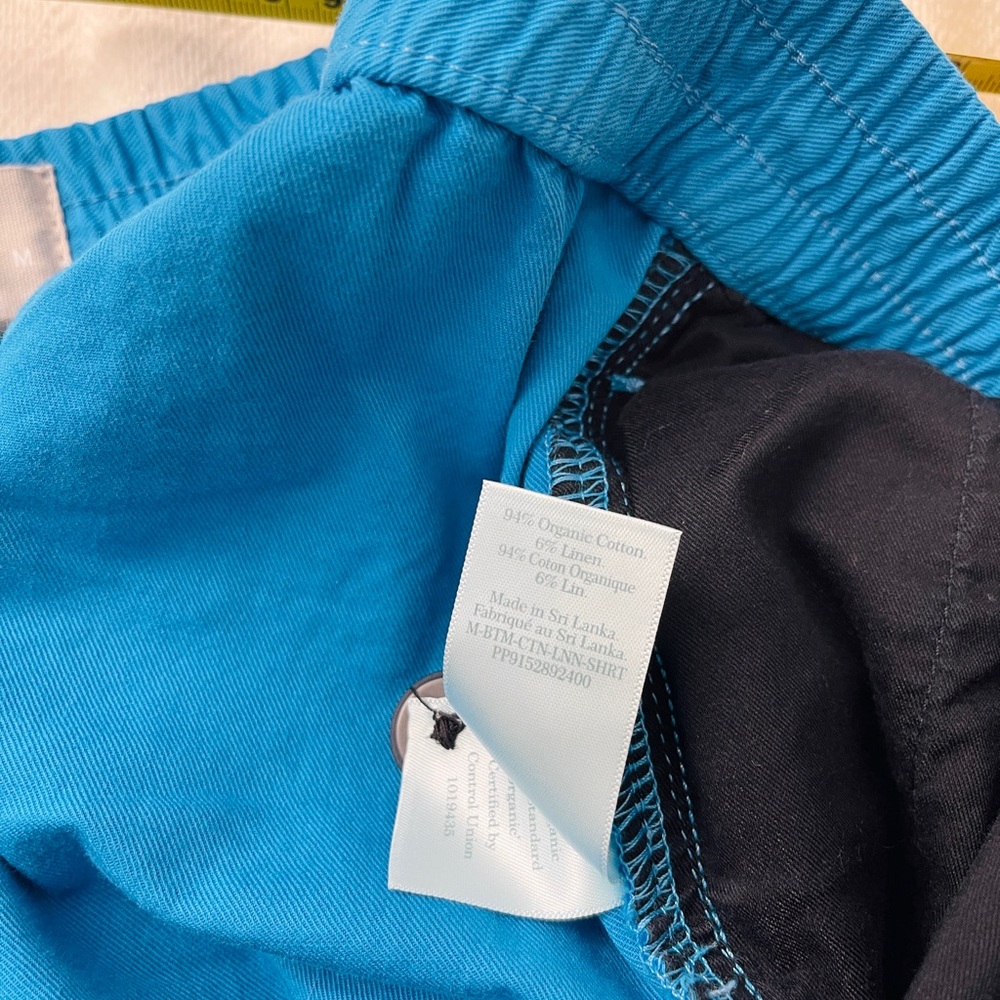 NWT Everlane Men’s Linen and Organic Cotton Blue Cargo Shorts Size Medium - Picture 5 of 5